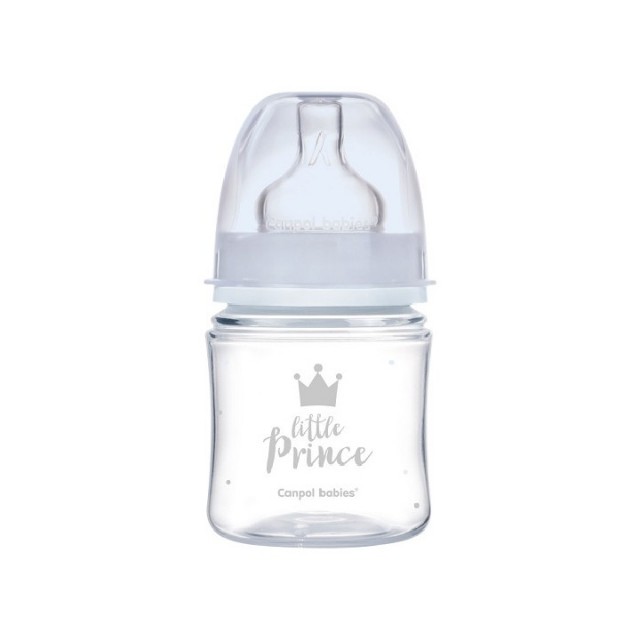 CANPOL BABY WIDE NECK BOTTLE - ROYAL BABY BLUE 120ML